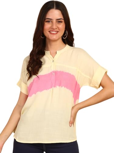 Image of Maaesa Hand Dyed Rayon Top for Women