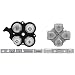 OSTENT Buttons Key Pad Set Repair Replacement Compatible for Sony PSP 3000 Slim Console - Color Silver