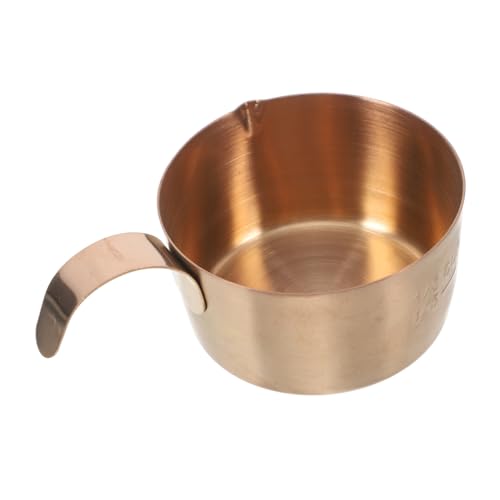 PRETYZOOM Espresso Measuring Cup Stainless Steel Sauce Pitcher with Spout for Milk Frothing Coffee Making and Jam Milk Cup for Espresso Enthusiasts