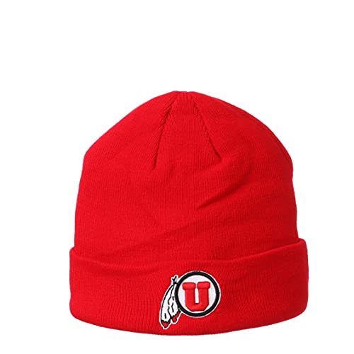 NCAA Utah Utes Mens Cuff Beanie Team Color, Utah Utes Red, One Size