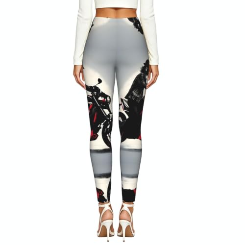Leggings de compresión mujer mallas suaves con estampado ciclista ropa deportiva elástica 3