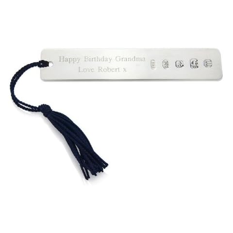 Long Sterling Silver Tassel Bookmark with Free Engraving Cover