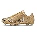 YAXE Women's Men's Soccer Cleats Lightweight Low Top Professional Athletic Outdoor Fashion Sneakers Gold 10 W/8.5 M US