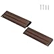 LIEKUMM 2,5 cm Höhe Aluminium Türschwellenrampe, 1000 kg Tragkraft, Rollstuhlrampe für Bordsteine, Stufen, Scooter, Kinderwagen, Abnehmbar Schwellenrampe für Innen und Außenbereich, Dunkle Holzoptik