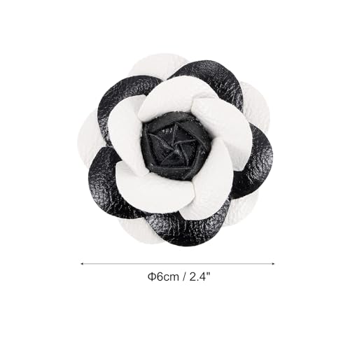 PATIKIL Grampos de cabelo de flor, broche floral de camélia broche de flor de couro feito à mão para