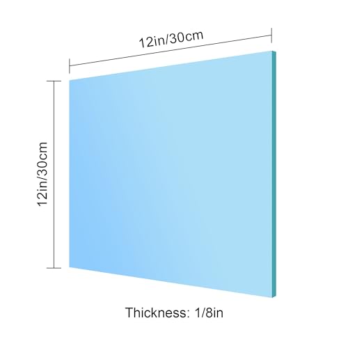 Image of 12x12 Inches Light Blue Mirror Acrylic Sheet - 2 Pcs Reflective Acrylic Panel for DIY Crafts, Home Decor & More (30x30 cm)