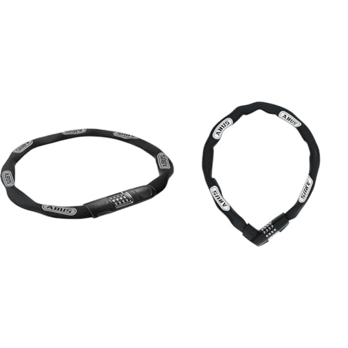 ABUS Kettenschloss 8808C - stabiles Zahlenschloss aus speziell gehärtetem Stahl & Kettenschloss Tresor 1385 – Zahlenschloss aus gehärtetem Stahl