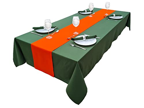 Tablecloth, Table Linen, 100% Cotton, Concept Collection, Choice of Colours and Sizes (Tablecloth - 80 x 80 cm, Olive Green) - Image 2