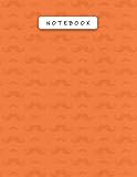  Notebook Orange (Pantone) Color Mustaches Patterns Cover Lined Journal: Daily, Money, A4, Budget Tracker, Personal Budget, Work List, 8.5 x 11 inch, 21.59 x 27.94 cm, Money, 110 Pages