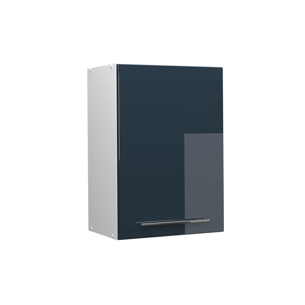 Vicco Wall cabinet Fame-Line, Dark blue high gloss, 50 cm, for combination with other modules from the Fame-Line series — image 1