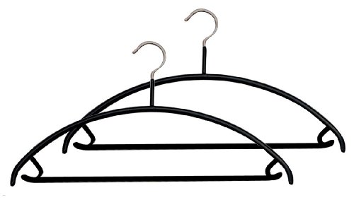 マワ すべり落ちない MAWAハンガー セットアップ用 Mサイズ 2本組 ブラック 3612