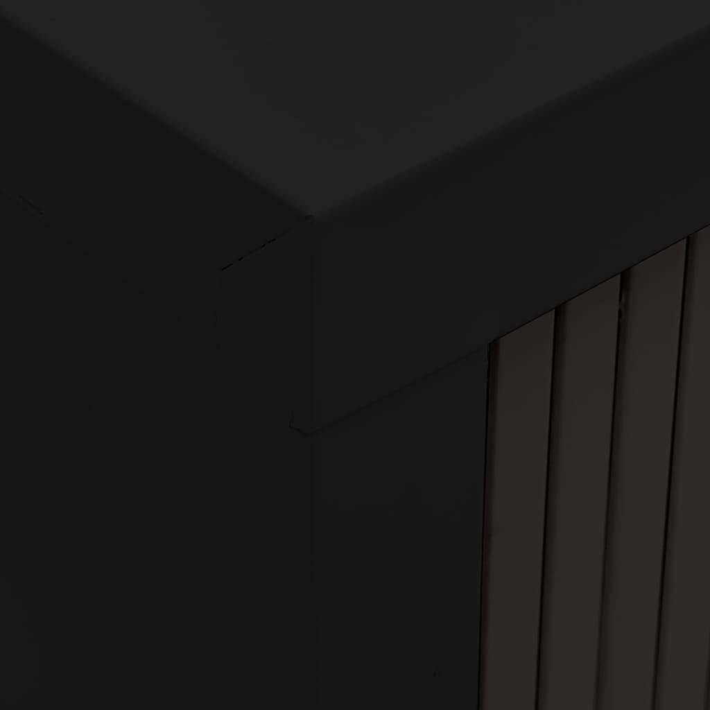 VidaXL Armoire à Portes Coulissantes de Rangement - Organisateur de Couloir Intérieur Noir 90x40x90 cm en Acier