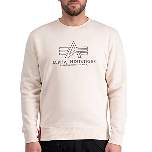 Sweat-Shirt Alpha Industries Homme brodé basique coton noir casual