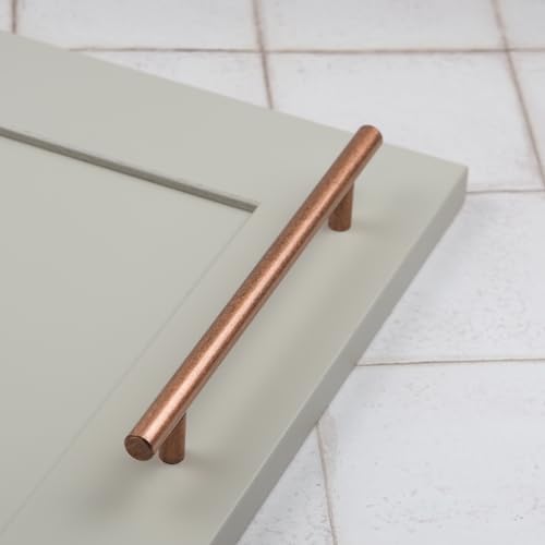 Antique Copper Kitchen Cupboard Handle 160mm Hole Centre 10 Pack T Bar
