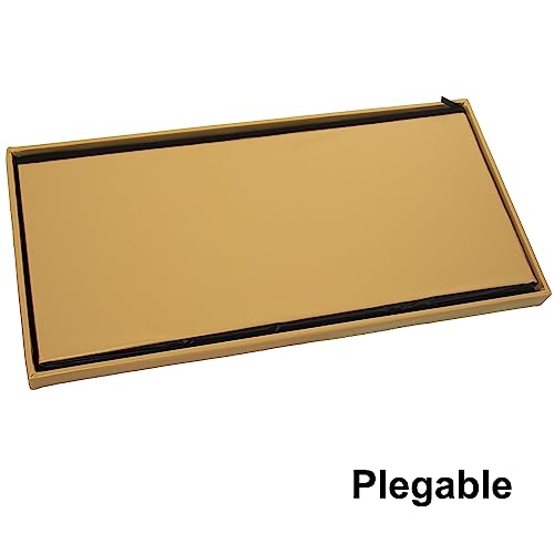 Pouf pliable polipiel doré coffre de rangement haut de gamme - 4