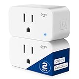 Geeni Smart Plug Mini 15A WiFi Outlet 2-Pack, Compatible with Alexa Google Home, No Hub Required, App Remote Control, UL Certified White