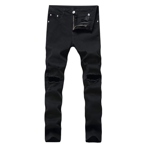 Jean homme large tendance jeans pour hommes déchirés rétro