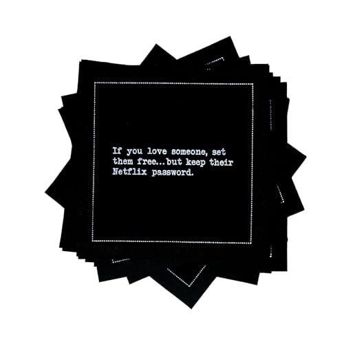 Five Star Black Cotton Cocktail Napkins (50 Pack)