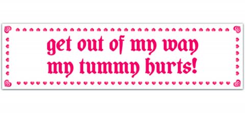 My Tummy Hurts Bumper Sticker #175