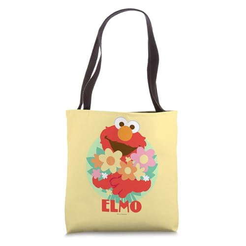 Bolso tipo tote de Sesame Street con Elmo y flores miniatura 1