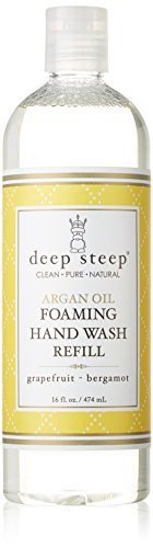Deep Steep Argan Oil Foaming Hand Wash Refill, Grapefruit Bergamot, 16 Fluid Ounce