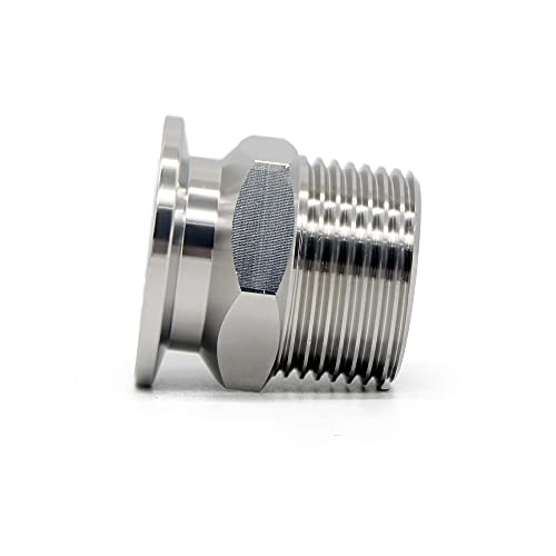 Image of SS304 KF25 NPT Male Adaptor thread 1 inch NW25 KF Male coupling ISO-KF25 X NPT 1 inch