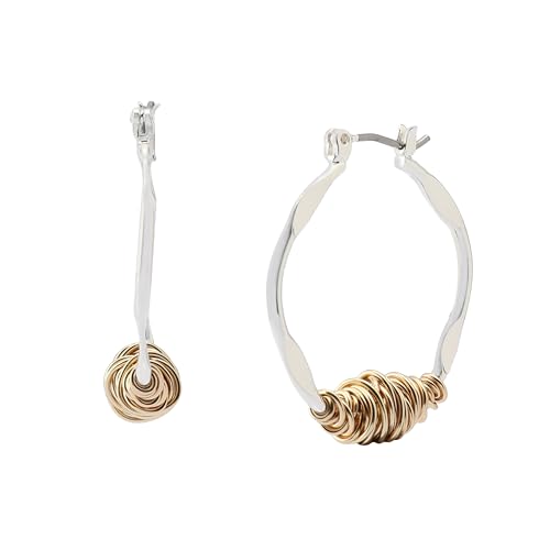 Robert Lee Morris Soho Women's Wire Wrapped Sculpted Hoop Earrings - Main Image