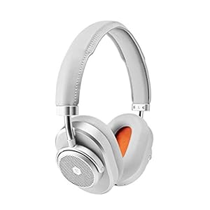 Master & Dynamic MW65 ANC Over-Ear Wireless-hoofdtelefoon, noise-cancelling hoofdtelefoon, draadloze muziek hoofdtelefoon, producer-hoofdtelefoon – Zilver/Grijs, eén maat