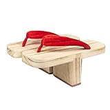Japanese Style Cosplay Sandal Clogs Wooden Slippers Ninja Flip Flop Geta Sandal Clogs One Tooth Geta Sandals, G-27CM