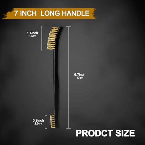 Image of 10Pcs Gun Cleaning Brushes, Double Ended Brass Wire Brush Set