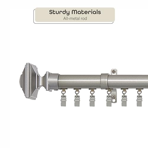 Image of Innovative Oxford Traverse Window Curtain Rod - 1 inch Rod Diameter Fits Windows Size 36 inch - 66 inch - Stainless Steel Heavy Duty Drapery Rods for Bedroom, Living Room, Kitchen & Bathroom