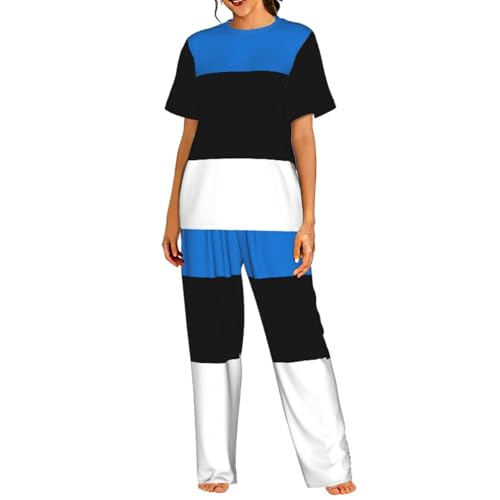 Pyjama imprimé Estonie femme idéal pour vos moments de détente et loisirs à la maison