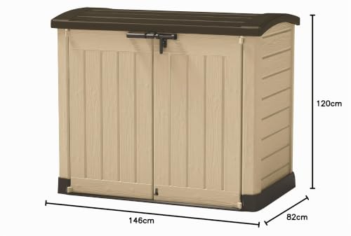 Miniatura 13 de Keter M291820 Cobertizo De Ordenación Exterior, Topo Y Beige, Sio 1200