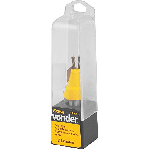 Fresa Com Dentes De Videa/metal Duro, Para Cabeça Cônica Vonder 10 Mm
