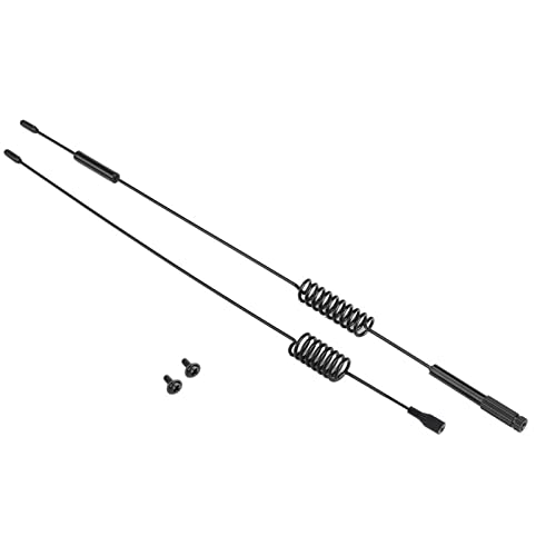 RC Crawler Antenna, 2 Pcs Metal Decoration Accessory Parts Simulation Antenna RC Crawler Metal Antenna Auxiliary Line for RC Crawler Car