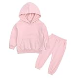 [lisusut] 上下セット キッズ トレーナー パンツ 2点セット 子供服 男の子 長袖 可愛い 長袖tシャツ ロングパンツ 人気 女の子 ルームウェア 可愛い 幼児 春秋冬 80 90 100 110 ゆったり おしゃれ カジュアル 春 秋 冬 運動 (130/A4ピンク)