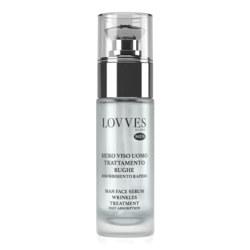 LOVVES Siero Viso Antirughe Uomo, Alta Cosmesi