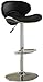 Furniture of America Uptown Leatherette Adjustable Bar Stool, Black