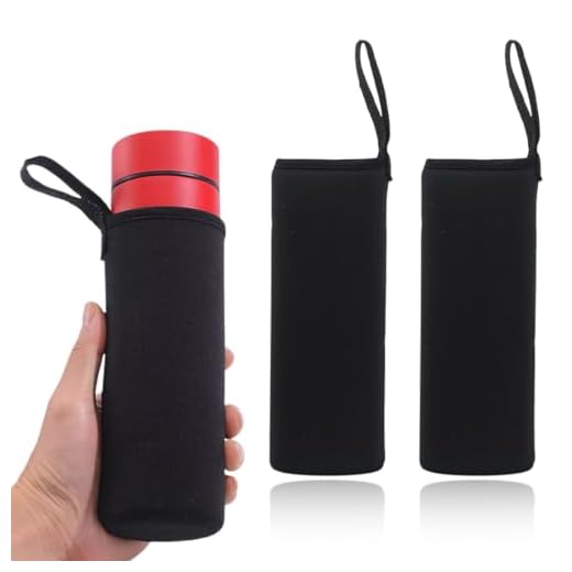 2 piezas Bolsas térmicas para botellas, fundas térmicas para botellas de agua, ideales para deportes al aire libre y camping, color negro