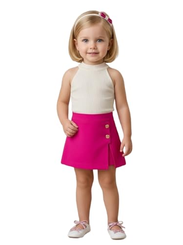 Image of A.T.U.N. (ALL THINGS UBER NICE) Girls Tank Top and Skort Set | Stylish Sleeveless 2 Piece Outfit Set for Kids | Comfortable Soft Fabric Clothing Set for Girls
