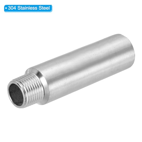 Conector de tubería de acero inoxidable 304 de 100 mm con roscas G1/2 robustas 4