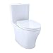 TOTO CST446CUMG#01 Aquia IV 1G Elongated Dual Flush 1.0 and 0.8 GPF Skirted CEFIONTECT two-piece-toilets, Cotton White