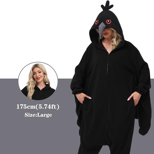 LBJR Erwachsene Cosplay Schlafanzug Tierkostüme Jumpsuit Onesie Nachtwäsche Overall Fasching Karneval Halloween Pyjama