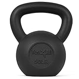 (Single) Solid Cast Iron Kettbell (50 LB) - ²KYN8Z