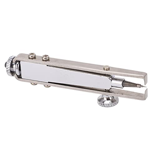 Spacnana Alicates de Segunda Mano para Relojes, Herramienta de Reparación de Relojes Plateada de Aleación de Aluminio con Extremo de Fibra óptica y Pistón Central para Mantenimiento Profesional de