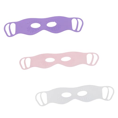 Mikinona 3 Piezas Máscara de ojo colgante de caras masajeador de ojos masaje ojos prebase pestañas eye massager máscara de ojos reutilizable accesorio de masaje ocular gel de sílice