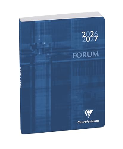 Exacompta - Agenda journalier Métric 12x17cm - Août 2026 à juil 2027 Bleu