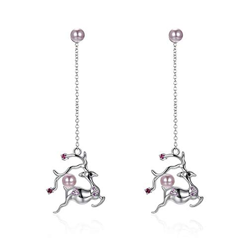 Boucles d'oreilles cerf en argent 925 à porter au quotidien ou pour le réveillon