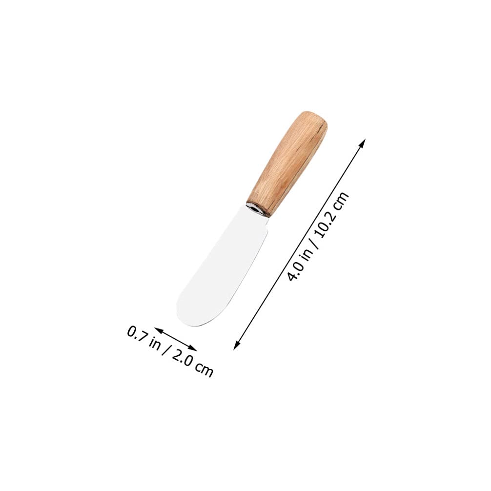 Hemoton 6Pcs cream spatula cake decorating tools cake spatula turner spatula household squeegees Butter Slicers butter spreader stainless steel Home Scrapers Baking Tools cheese set