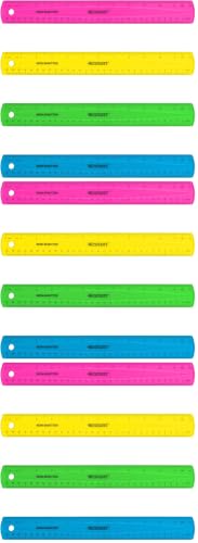 Image of Westcott Shatterproof Ruler, Assorted Translucent Colors, 12 inch (Pack of 3)